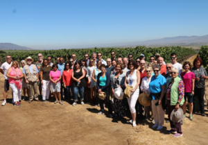 Group of guests enjoying the Vineyard Trip